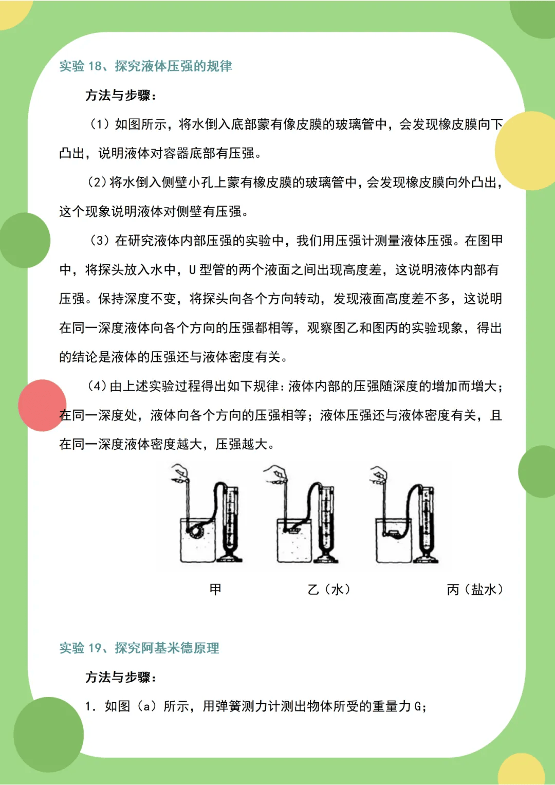 【實驗專題】初中物理20個實驗題，逢考必有！每一個都很重要，建議為孩子收藏！
